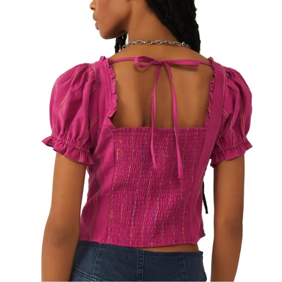 NWT Free People Serotonin Corset Top in Raspberry Sherbet S - Picture 8 of 16